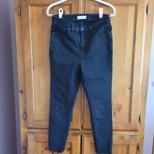 Madewell Ankle-Cropped Black High Rise Skinny Jeans